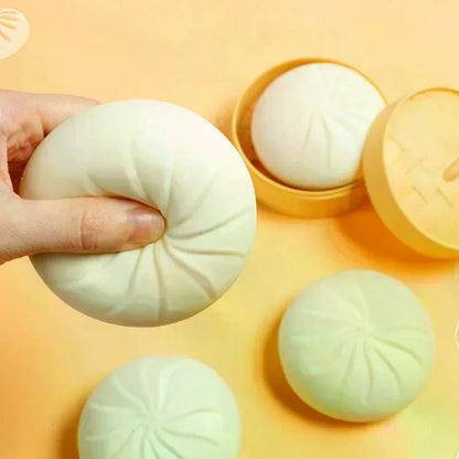 Giant Dumpling Soft Toys Anxiety Relief Fidget Simulation Food Steamed Stuffed Bun Squeeze Decompression Stress Toy