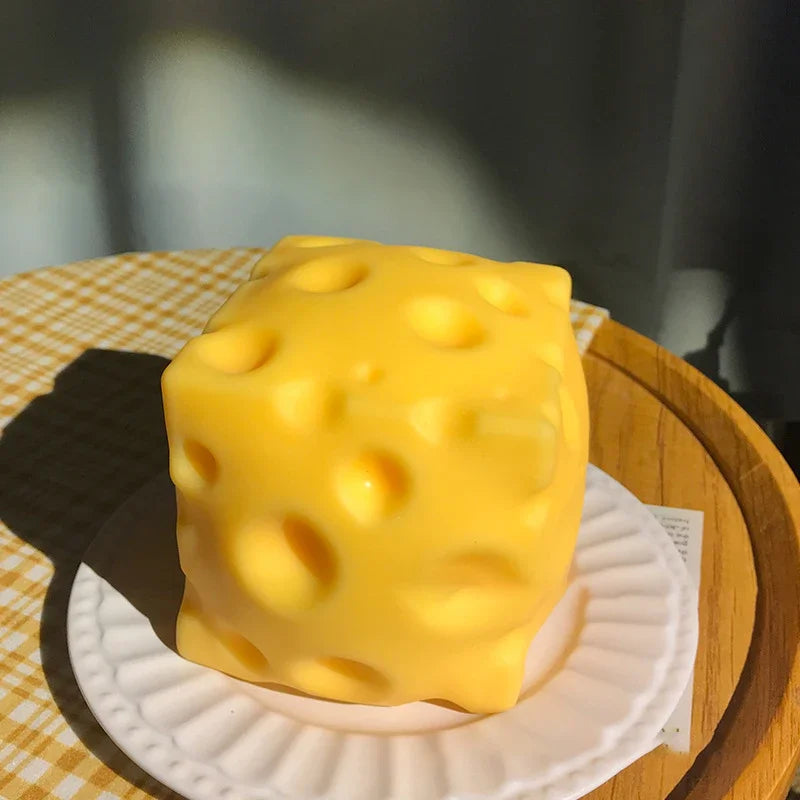 5/7Cm Giant Cheese Squeeze Toy Extra Large Size Cheese Squishy Fidget Toys Slow Rebound Shapeable Venting Ball Adults Gifts