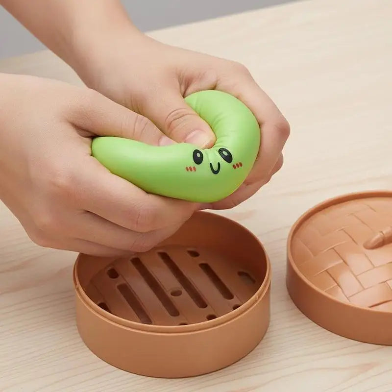 Cute Squishy Dumpling Ball Simulation Stress Relief Toy Soft Slow Rebound for School Office Desk Relaxation
