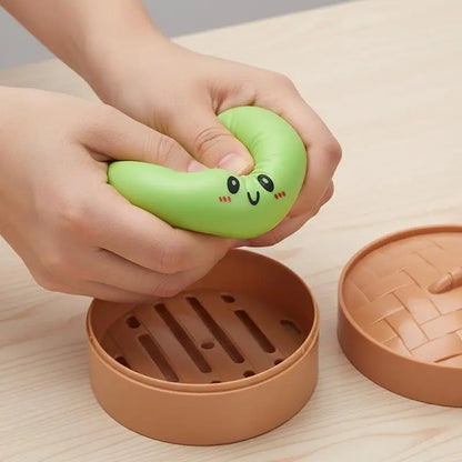 Cute Squishy Dumpling Ball Simulation Stress Relief Toy Soft Slow Rebound for School Office Desk Relaxation