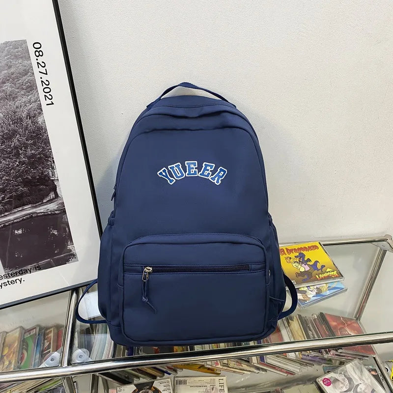TRAVEASY Women Schoolbag Bookbags Solid Color Female Backpack Casual Woman Travel Bag High Quality Schoolbag for University Lady
