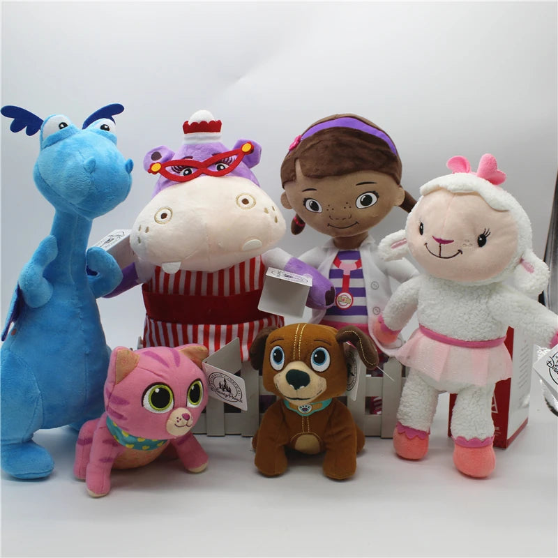 Doc McStuffins Toys Lambie Stuffy Hallie Chilly Boppy Findo Gabby Giraffe Squeakers Whispers Owl Mini Plush Stuffed Animals Toy