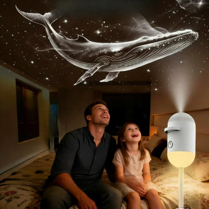 2-in-1 Mini Galaxy Star Projector Night Light – Starry Sky Ambient Lamp for Bedroom Sleep & Decoration