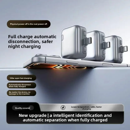 For Type-C Devices AI Intelligence Full Charge Auto-Disconnect Charging Adapter 140W Fast Charge Safety Separator Automatically