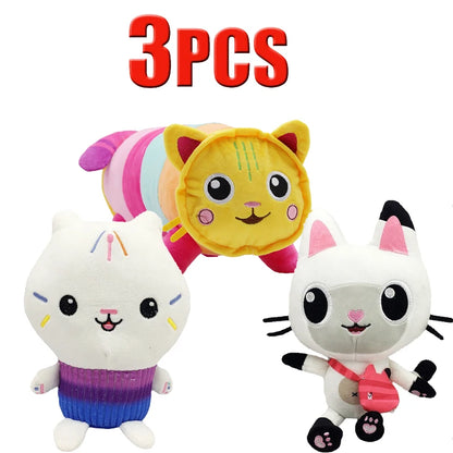 ##Hot in Gabby Dollhouse Plush Toy Mercat Cartoon Stuffed Animals Smiling Cat Car Cat Hug Gaby Girl Dolls Kids Birthday Gifts