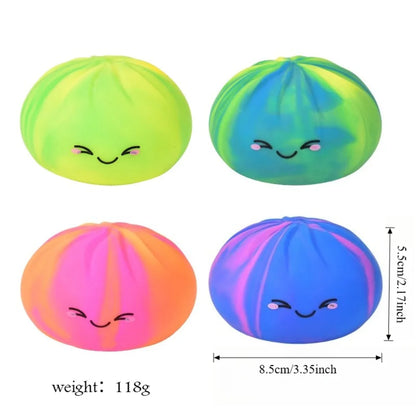 Cute Dumpling Bao Bun Squishy Toy, Soft TPR Stress Relief Fidget Pack, Anti-Anxiety Sensory Toy for Adults & Kids Squeeze Gifts
