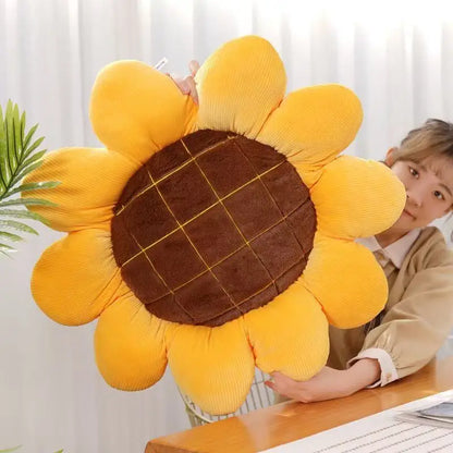 Office Sunflower Plush Cushion Pillow Living Room Sofa Headboard Plush Decorative Pad Car Sunflower Car Seat Plush Back Cushion