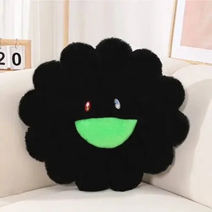 Cute Flower Plush Cushion Aesthetic Rainbow Floral Stuffed Pillow Sofa Decorative Pillow Office Back Stuffed Cushion Decor Gift