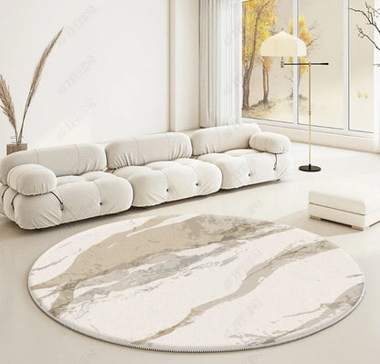 Modern Abstraction Carpets for Living Room Nordic Bedroom Decor Round Carpet Large Area Chair Floor Mat Home Study Non-slip Rug