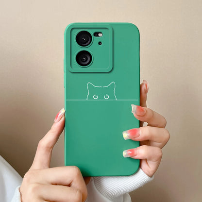 For Xiaomi 13T Pro Case Love Heart Soft Liquid Silicone Camera Protection Back Cover For Xiaomi13T 13TPro Anti Drop Phone Cases