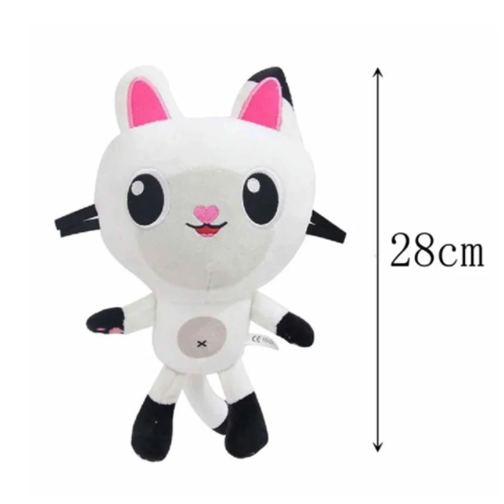 HOT Gabby Dollhouse Plush Toy Mercat Cartoon Stuffed Animals Smiling Cat Racing Car Cat Hug Gaby Girl Dolls Kids Birthday Gifts-