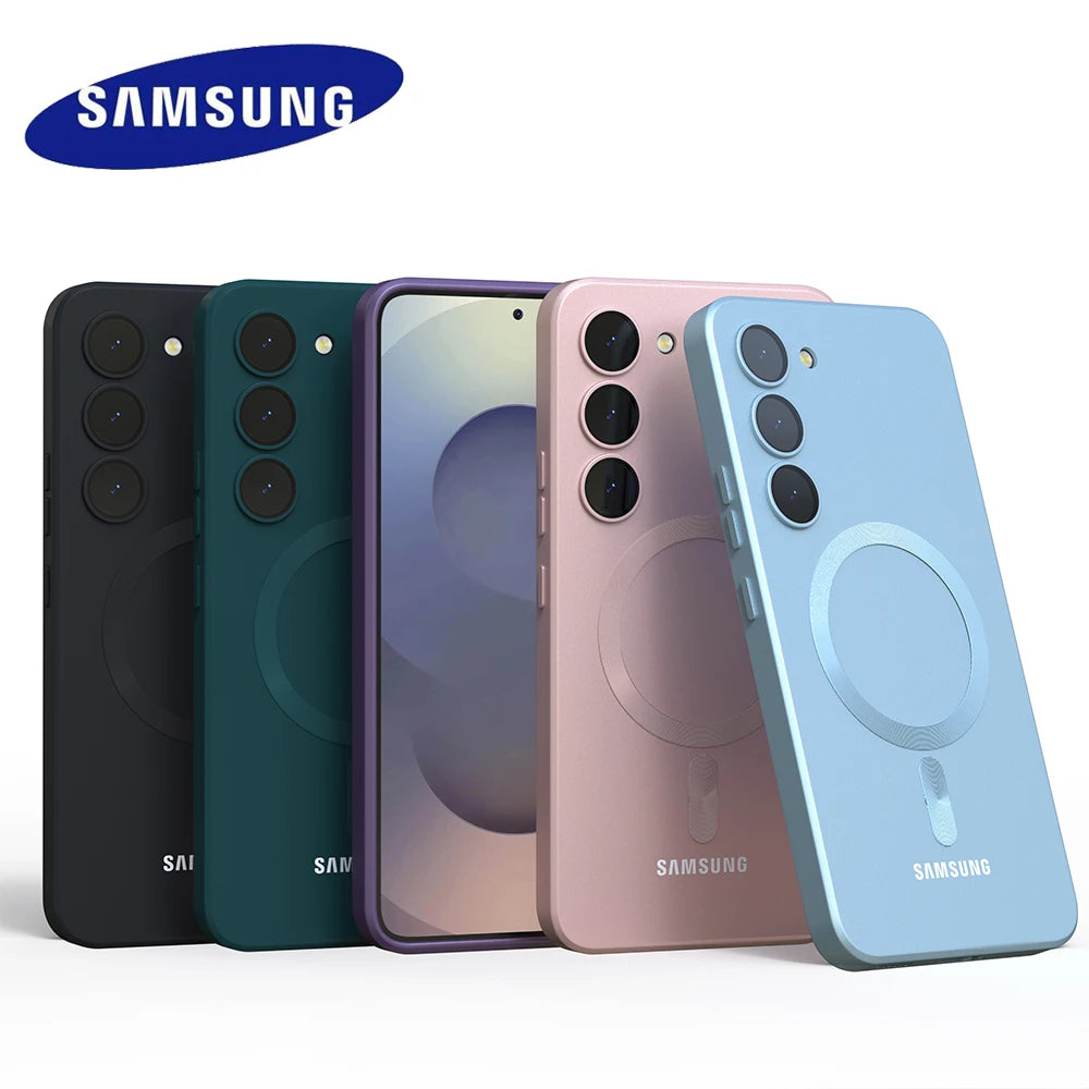 For Samsung Galaxy magnetic case S25 FE S25 S24 S23 S22 S21 S20 FE S25 Plus S25 Ultra Magnetic Liquid Silicone Shockproof Phone