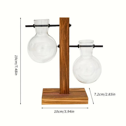 Hydroponic Glass Vase, Vintage Desktop Plant Terrarium Planter Bulb Water Planting Propagation Vase Planters Hydroponics Plants