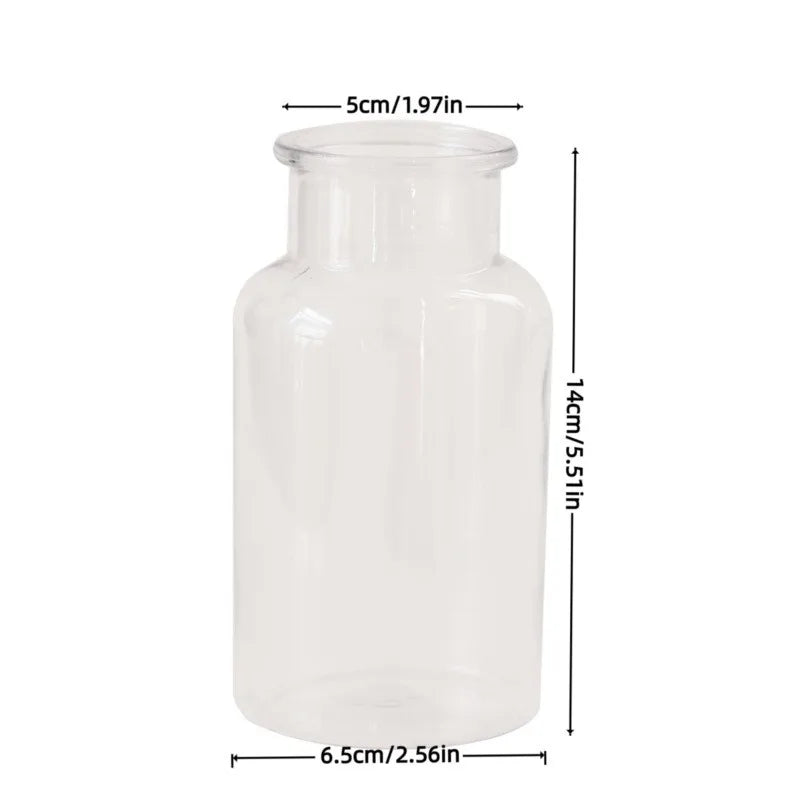 5/10PCS Small-Caliber Round Plastic Vases//High Vases for Table Centerpieces/Decorative Bottles for Spring And Summer Home Decor