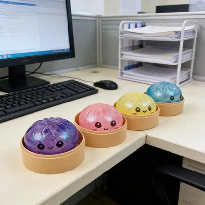 ^Oversized Rainbow Dumpling Squishies Soft Slow Rebound Sensory Squeeze Toy Relief Anxiety Fidget Stress Ball For ADHD Autism