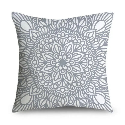 Gray Striped Geometric Double-sided Printed pillow cover Short plush Suitable living rooms bedrooms sofas throw cushion cover