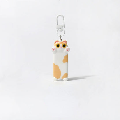 Cute Seeking A Hug Cat Keychains Kawaii Cartoon Animal Backpack Pendants Sweet Car Keychain for Children's Gift
