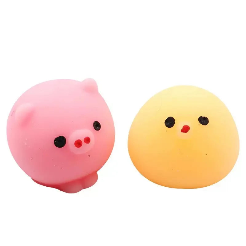 20 Pcs Random Mini Cute  Animals Vent and Relieve Stress with Toys and Small Gifts Soft Rubber Animal Pinching