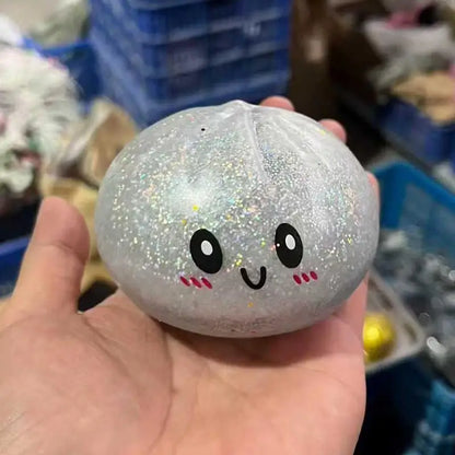 Cute Squishy Dumpling Ball Simulation Stress Relief Toy Soft Slow Rebound for School Office Desk Relaxation