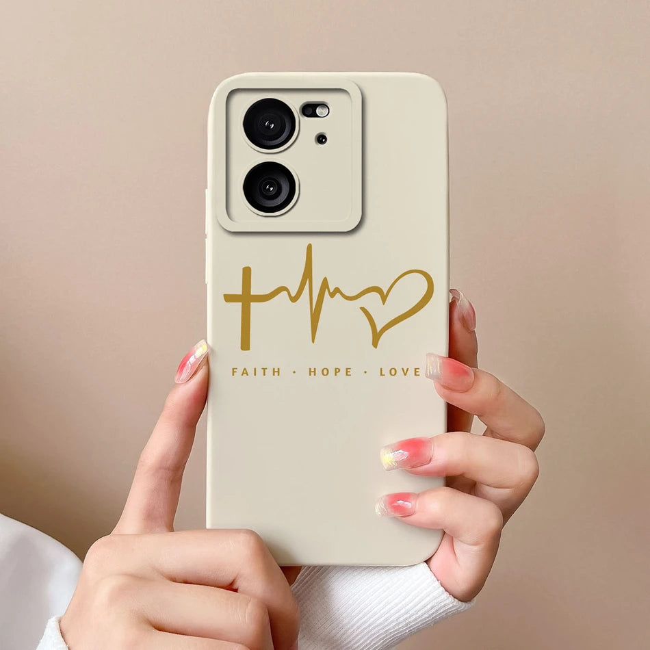 For Xiaomi 13T Pro Case Love Heart Soft Liquid Silicone Camera Protection Back Cover For Xiaomi13T 13TPro Anti Drop Phone Cases