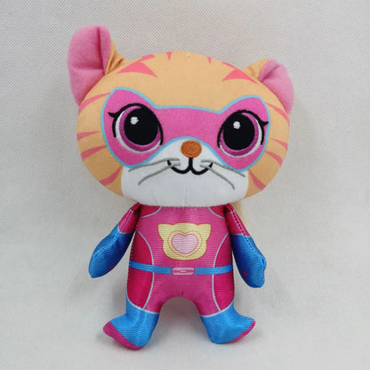 Super Kitty Team Crystal Super Soft Plush Toy Doll Blue Kitten Green Kitten Yellow Kitten Doll Children's Toy Holiday Gift