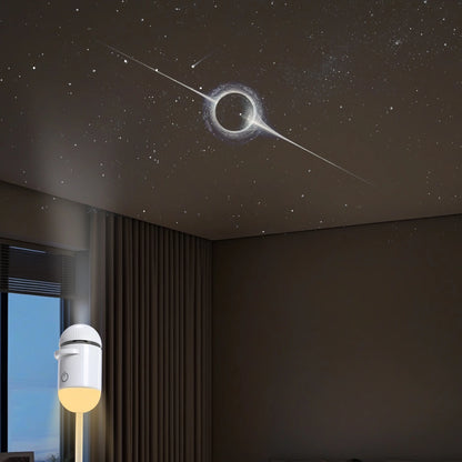 Mini Galaxy Star Projector Night Light Nebula Ceiling LED Lamp USB Star Night Light Starry Sky Ambient Lamp for Bedroom Party and More (24 Projector Films)