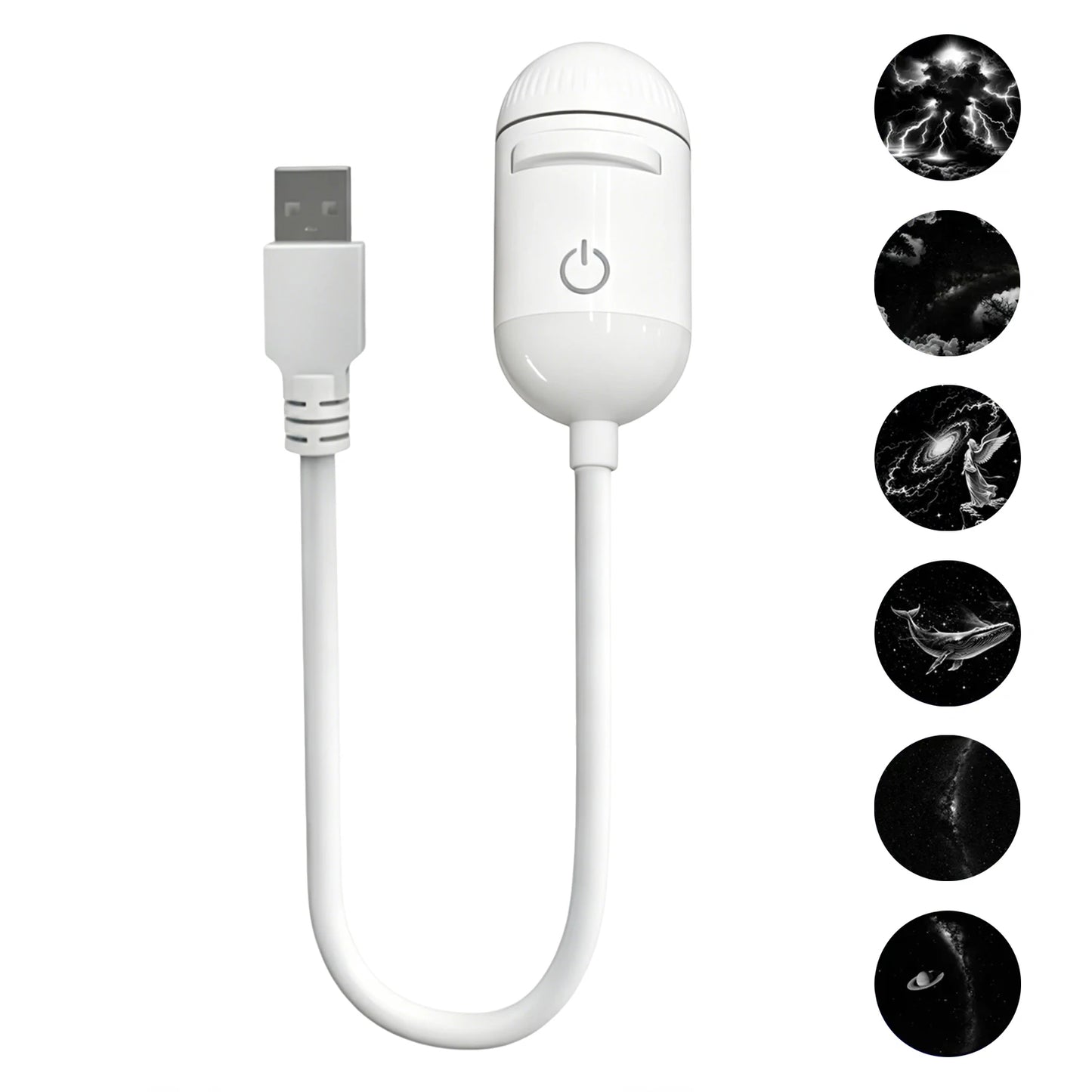 2 in 1 USB Ambient Projection Light Adjustable Focus Car Interior Light Home Room Starry Star Romantic Saturn Galaxy Night Light