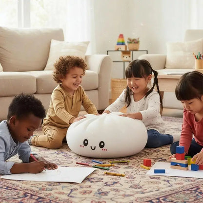 Squishy Stress Relief Dumpling Toy 25cm Oversize Cute Squeeze Sensory Toy for Adult Teen Leisure Time Use