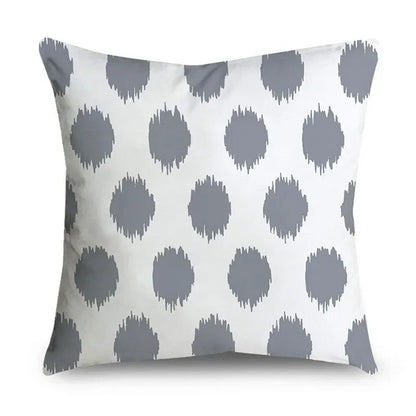 Gray Striped Geometric Double-sided Printed pillow cover Short plush Suitable living rooms bedrooms sofas throw cushion cover