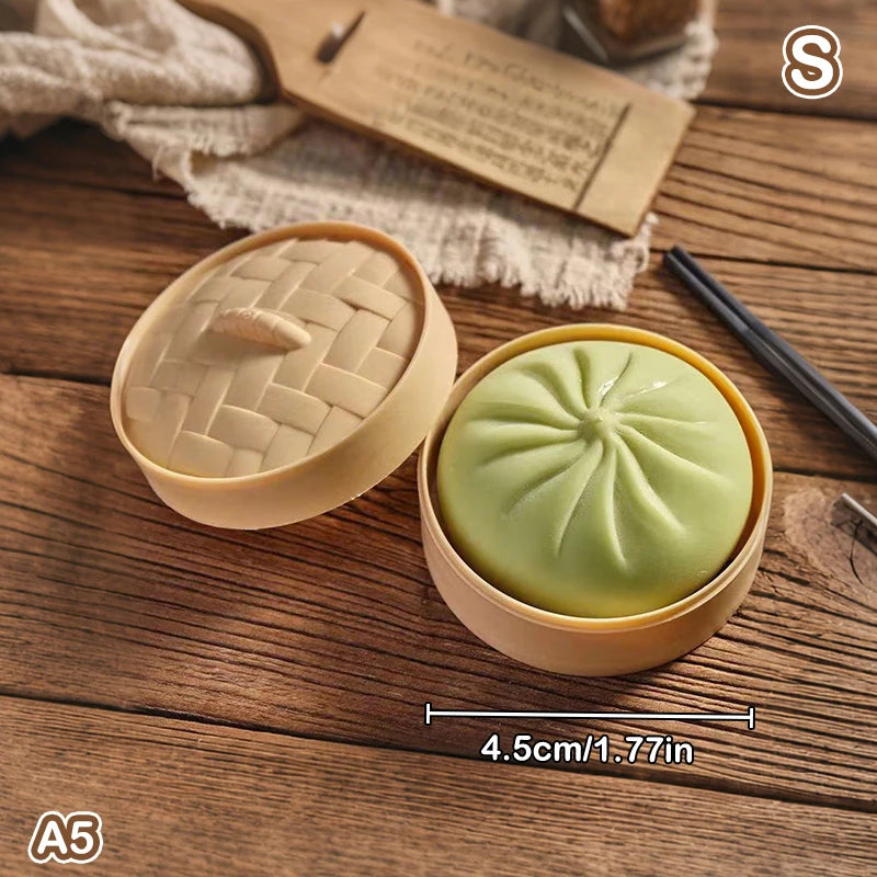 Giant Dumpling Soft Toys Anxiety Relief Fidget Simulation Food Steamed Stuffed Bun Squeeze Decompression Stress Toy