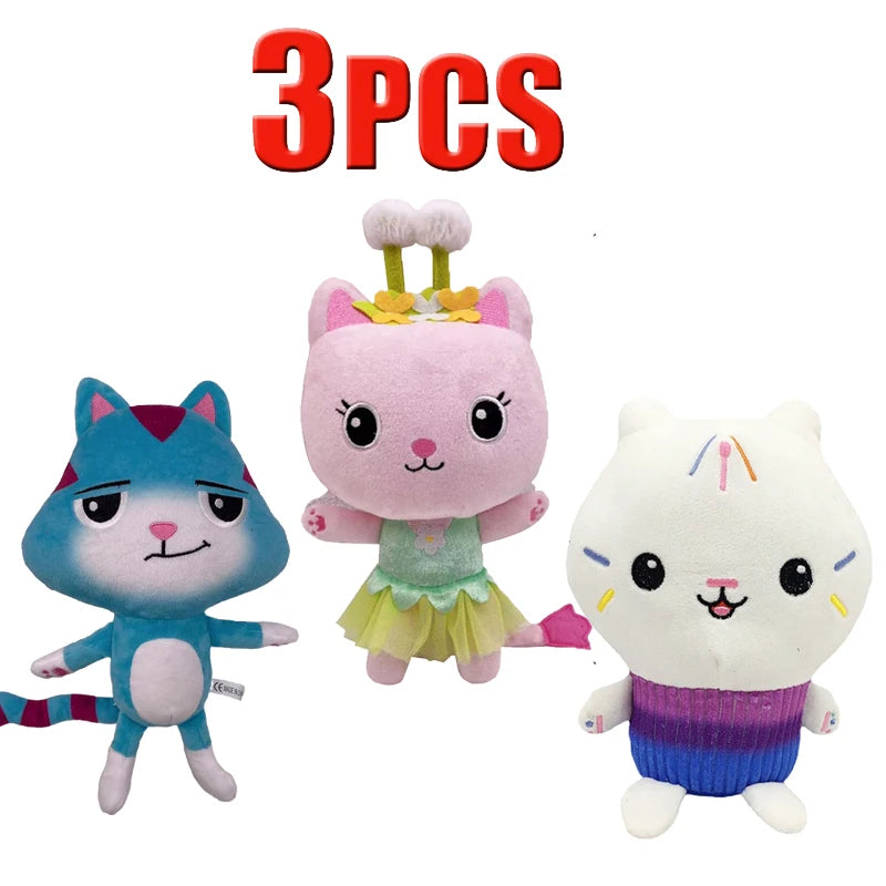 ##Hot in Gabby Dollhouse Plush Toy Mercat Cartoon Stuffed Animals Smiling Cat Car Cat Hug Gaby Girl Dolls Kids Birthday Gifts