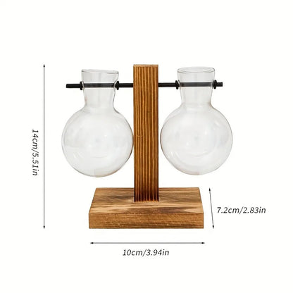 Hydroponic Glass Vase, Vintage Desktop Plant Terrarium Planter Bulb Water Planting Propagation Vase Planters Hydroponics Plants