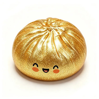 New Glitter Dumpling Colorful Simulation Steamed Bun Decompression Toy for Anxiety Squishes Stress Balls 2026 Viral Fidget Toy
