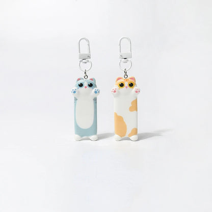 Cute Seeking A Hug Cat Keychains Kawaii Cartoon Animal Backpack Pendants Sweet Car Keychain for Children's Gift