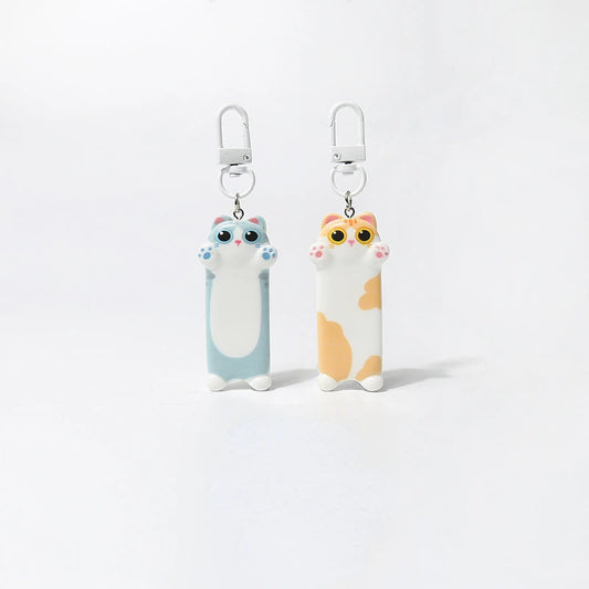 Cute Seeking A Hug Cat Keychains Kawaii Cartoon Animal Backpack Pendants Sweet Car Keychain for Children's Gift