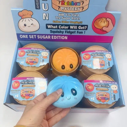 Mysteries Rainbow Squishy Dumplings Ornament Slow Rising Stress Relief Fidget Toys Desk Accessories Party Gift For Kids Adults