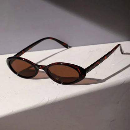 Sexy Small Oval Women's Sunglasses New Fashion Leopard Brown Sun Glasses Female Retro Colorful Shade UV400 Eyeglass