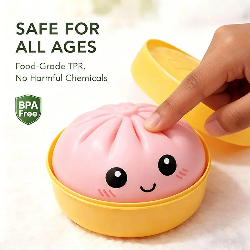 Giant Simulation Steamed Stuffed Bun Glitter Dumpling Squishy With Box Dumplings Sensory Squeeze Toy Kids Gift For Stress Relief