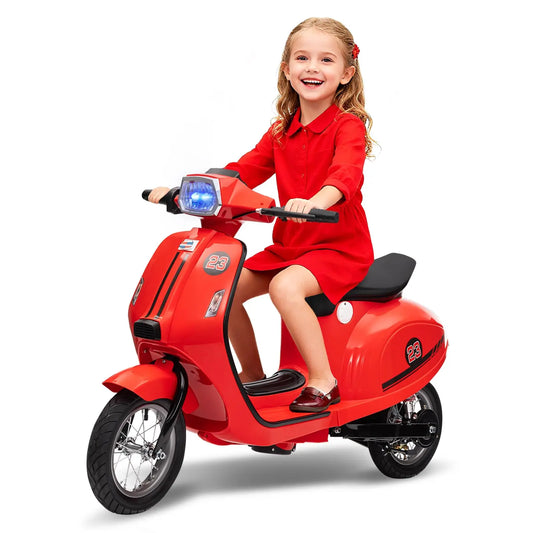 24V 350W Kids Electric Motorcycle, Dual Driving Modes Ride On Motorbike Toy With Twist Throttle & Rear Brake For Ages 8-14