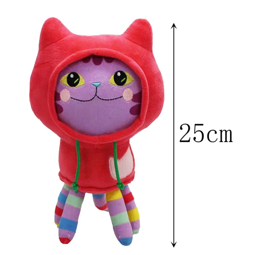 HOT Gabby Dollhouse Plush Toy Mercat Cartoon Stuffed Animals Smiling Cat Racing Car Cat Hug Gaby Girl Dolls Kids Birthday Gifts-