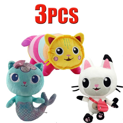 ##Hot in Gabby Dollhouse Plush Toy Mercat Cartoon Stuffed Animals Smiling Cat Car Cat Hug Gaby Girl Dolls Kids Birthday Gifts