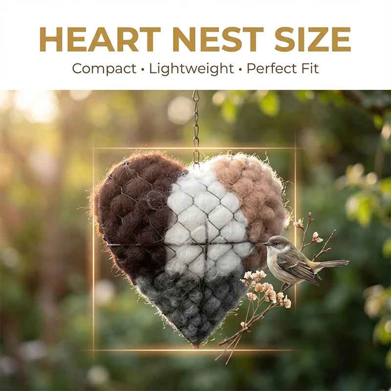 Handmade Heart Bird Nest — Outdoor Garden Decor